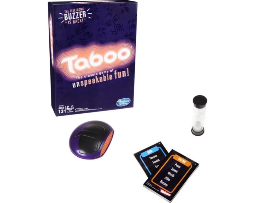 taboo board game with box and pieces