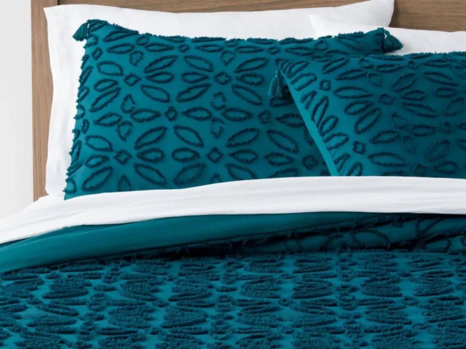 Stock image of Threshold Clipped Jacquard Comforter & Sheet Bedding Set