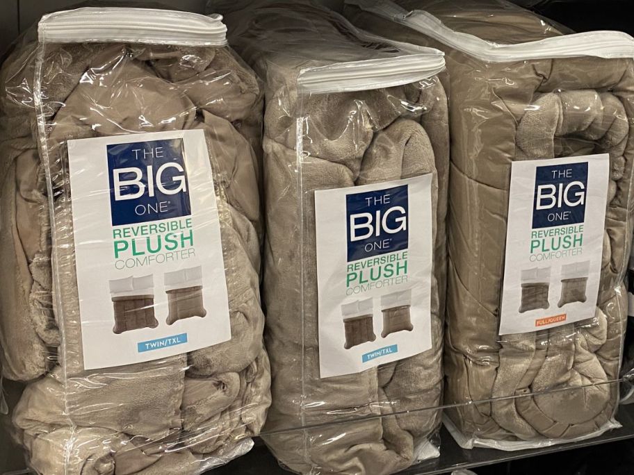 The Big One Plush Comforters on the shelf at Kohl's