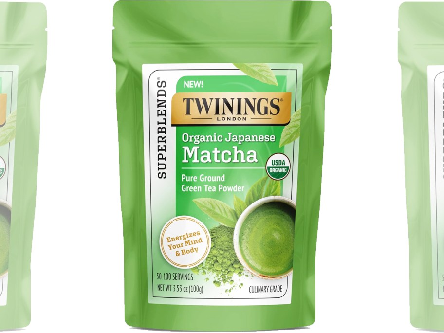 green bag of Twinings Organic Japanese Matcha