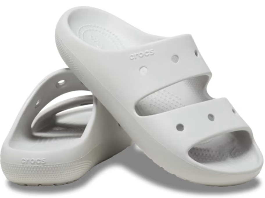 pair of Crocs adult sandals with 2 straps