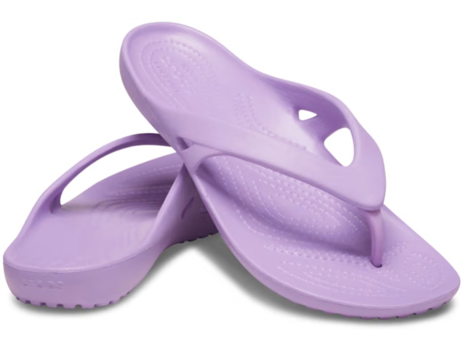 light purple color Crocs flip flops