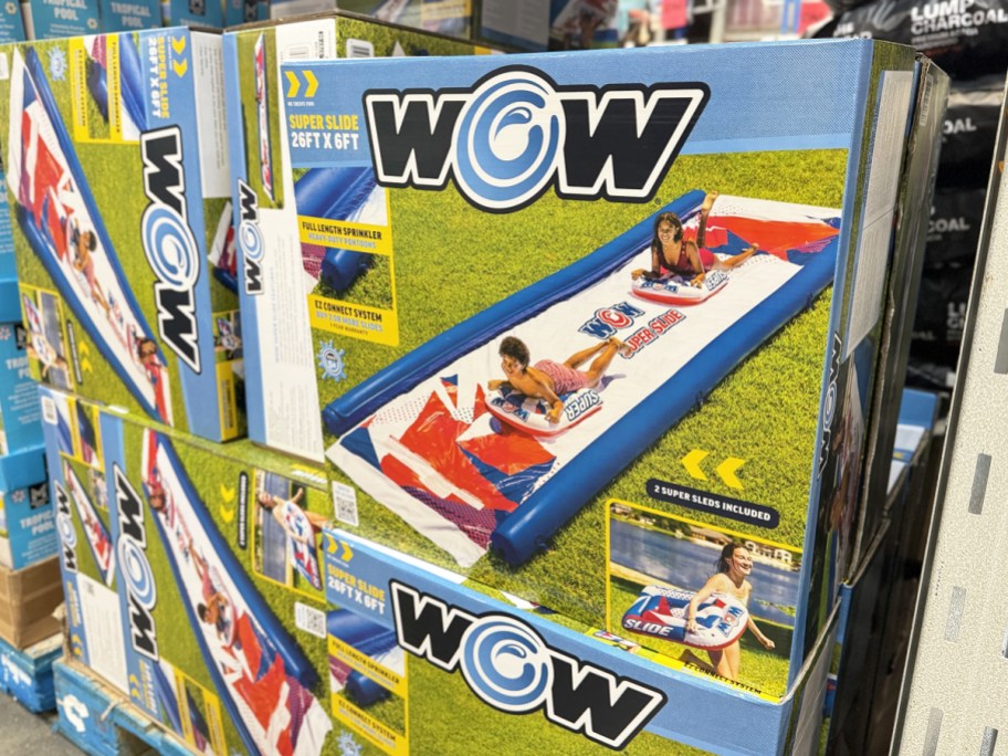 boxes for kids super water slides in store