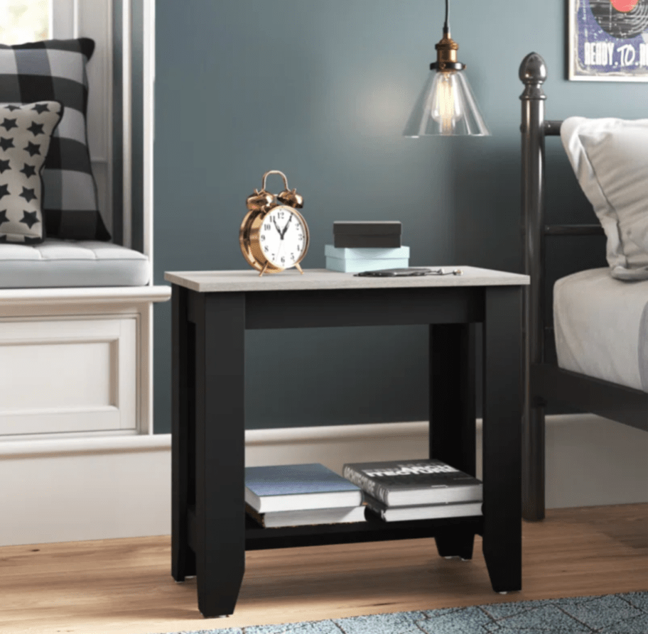 The Wayfair Weddell Basilico End Table, one of our top Wayfair bedroom furniture finds