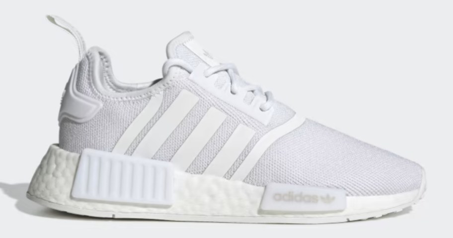 solid white kid's adidas shoe