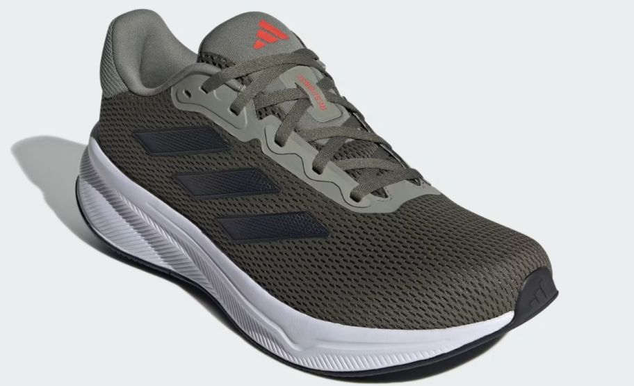 a gray adidas mens running shoe