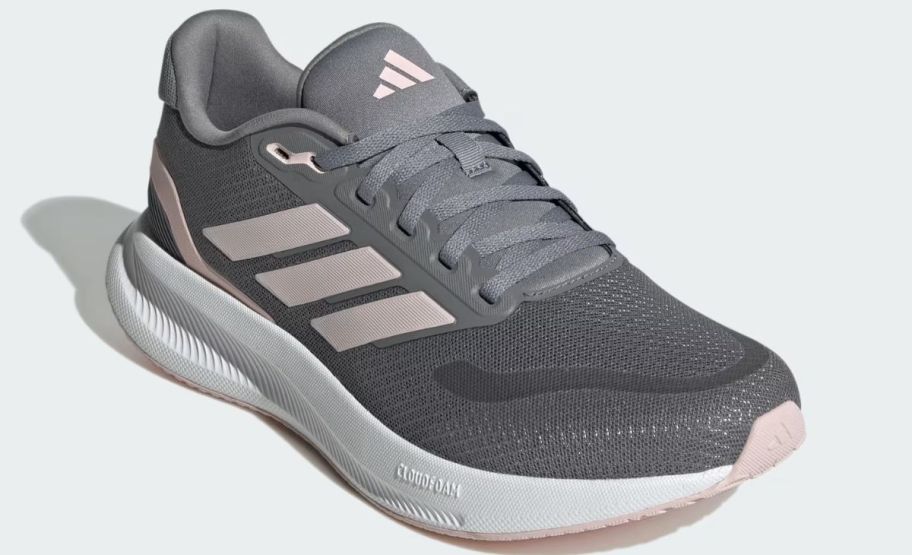 a gray adidas womens running shoe