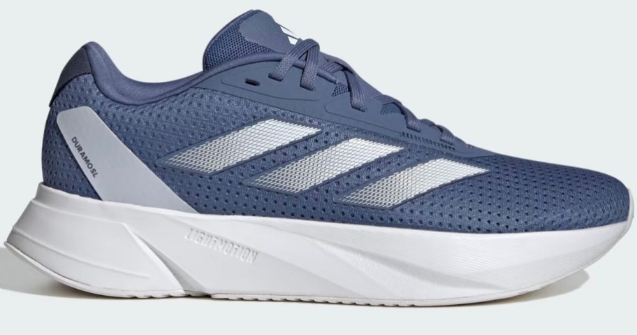 stock image of adidas navy blue shoe
