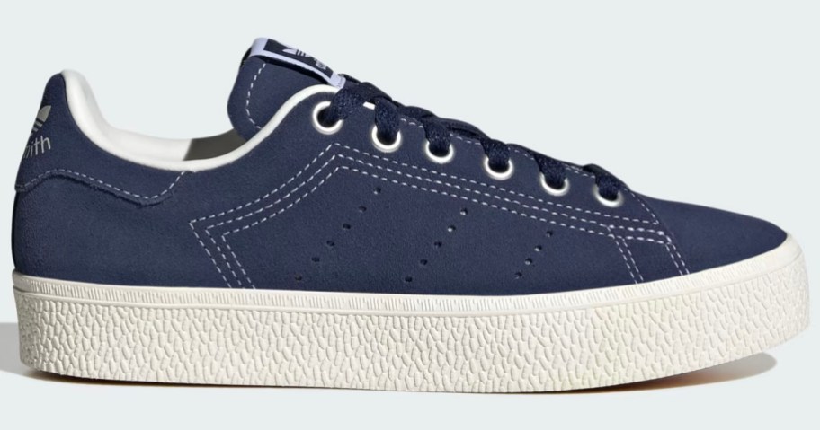 stock image of blue and white adidas shoe