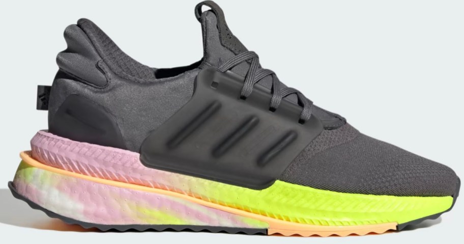 adidas gray and tye dye colored shoe stock image