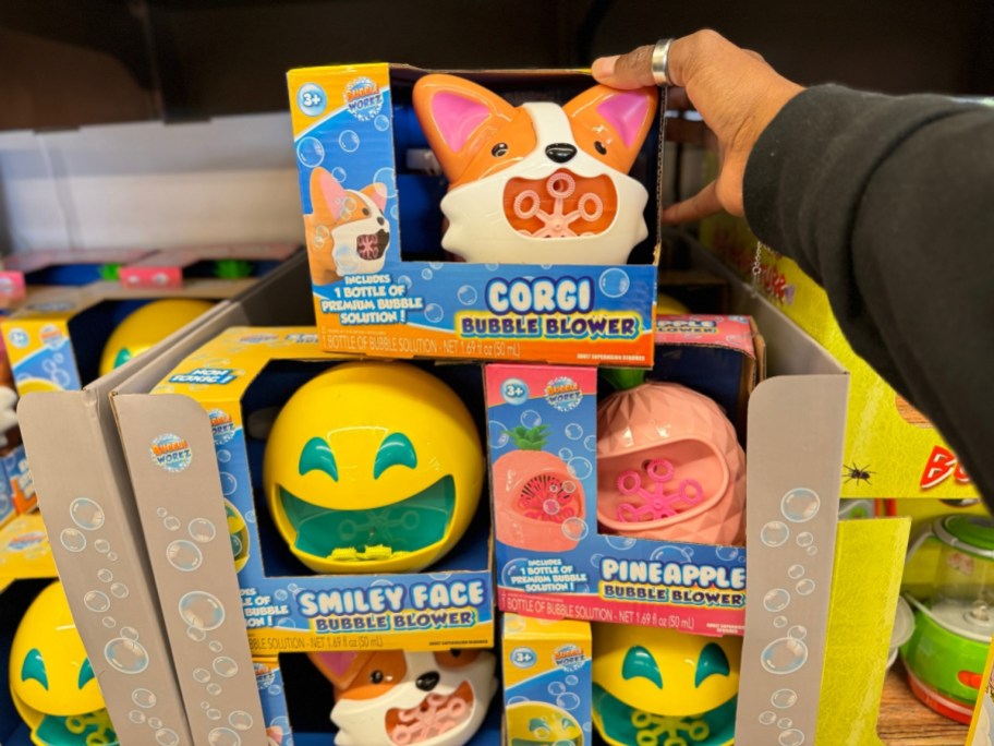 kid's animal and smiley face shaped bubble machines