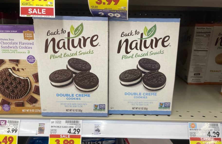 back to nature cookies on store shelf