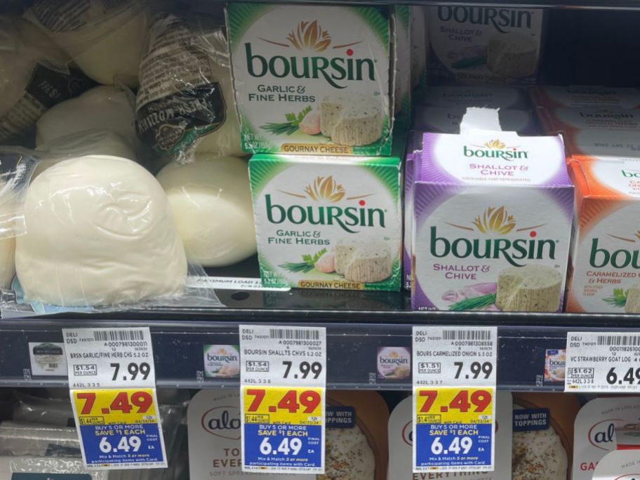 boursin cheese on store shelf