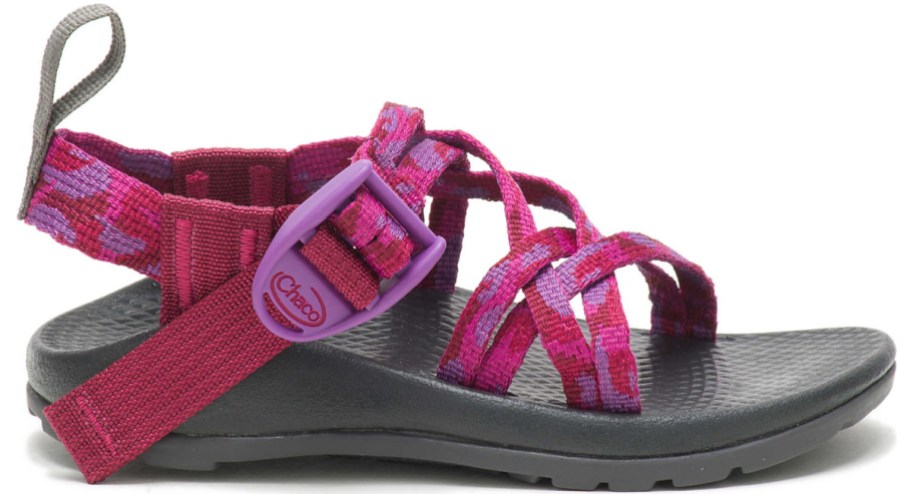 pink double strap kids outdoor sandals