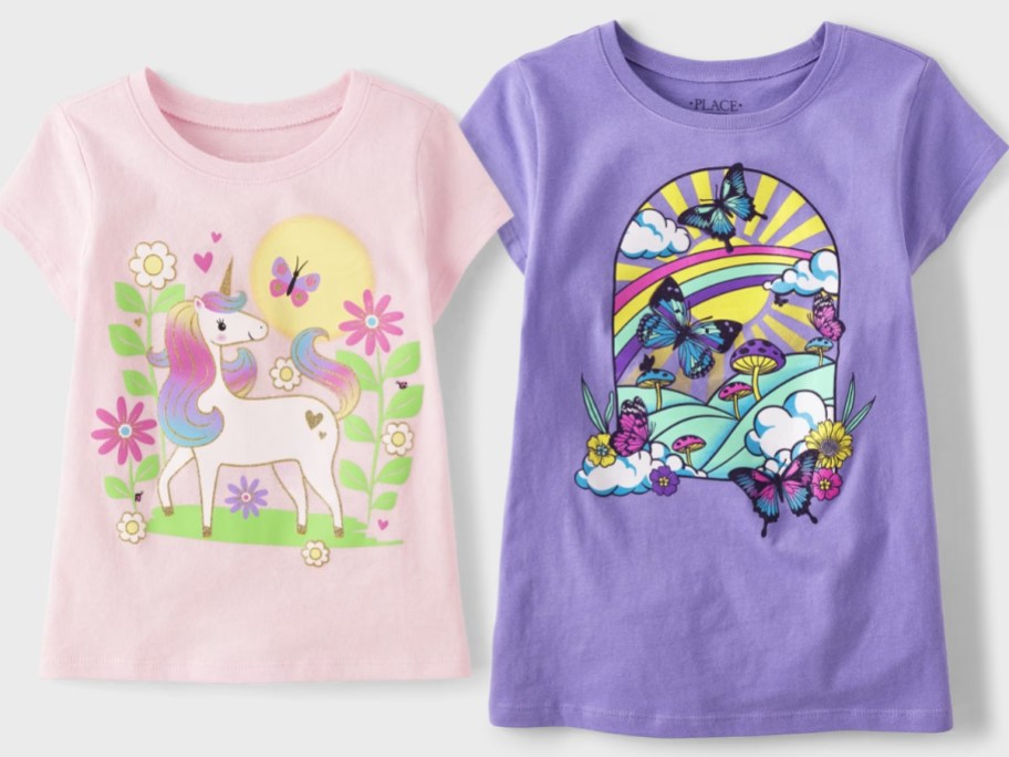 toddler and big girls graphic tshirts