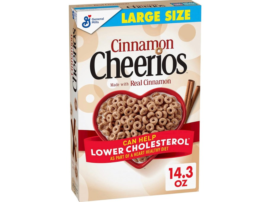 stock image of cinnamon cheerios box