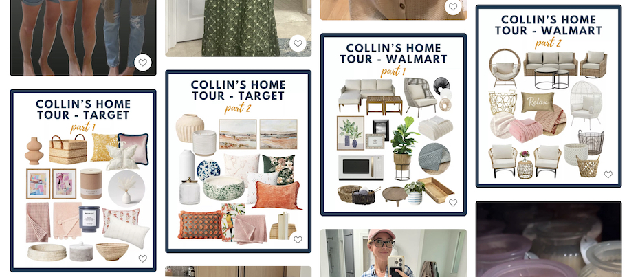 various target and walmart collin home tours collages
