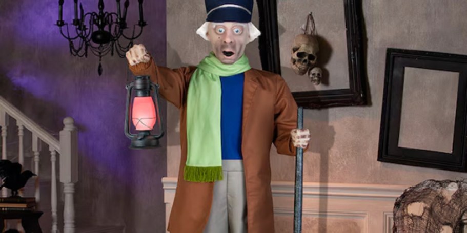 NEW Lowe’s Halloween Decorations in July – Disney Haunted Mansion Caretaker May Sell Out!