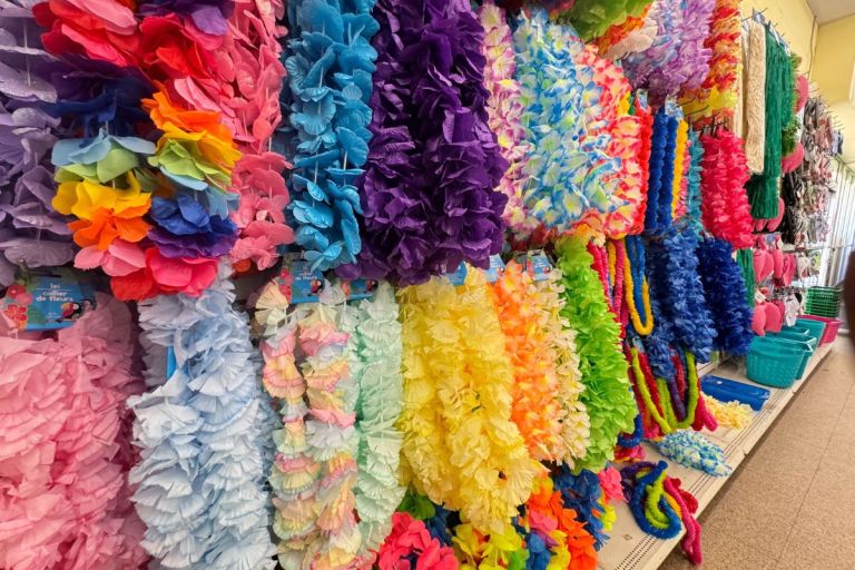 New Dollar Tree Luau Decorations: $1.25 Leis, Wall Decor, Drinkware 