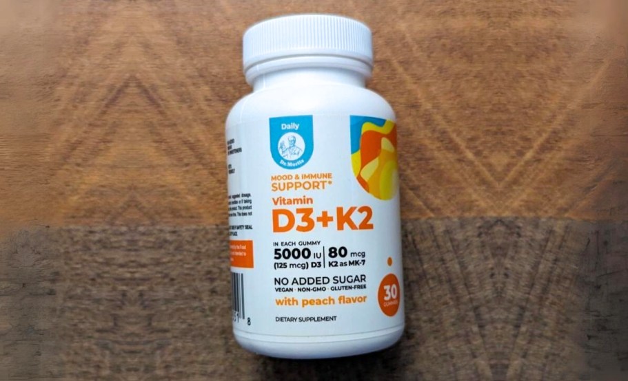 Vitamin D3+K2 Gummies Only $7 Shipped on Amazon | Promotes Strong Teeth, Bones, & Muscles