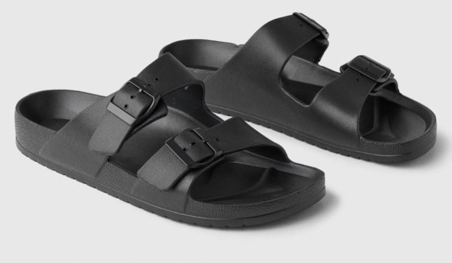 black eva foot bed sandals for women