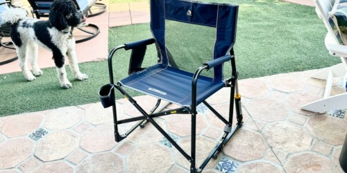 Portable Outdoor Rocking Chair w/ Cupholder Only $60 Shipped