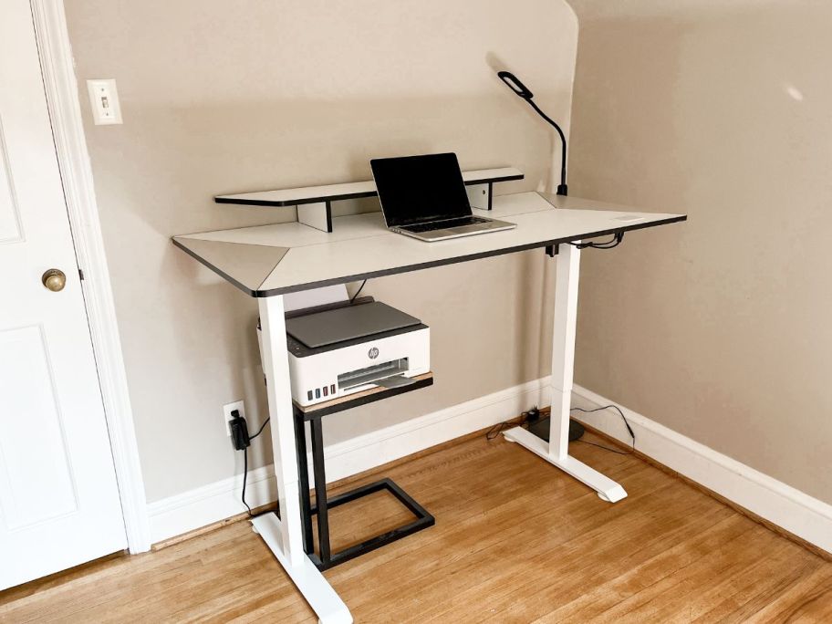 generic standing desk set up in room