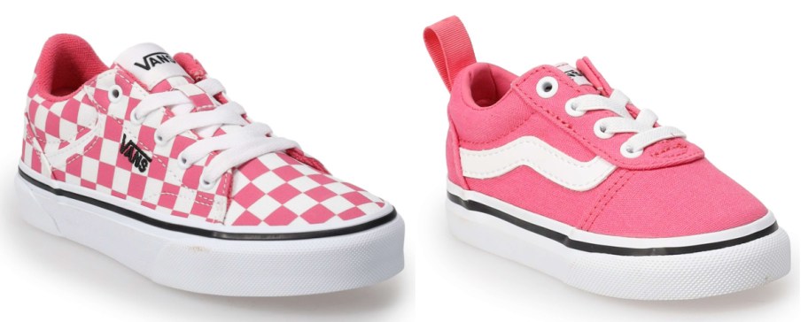 girl checkered pink vans and toddler pink vans