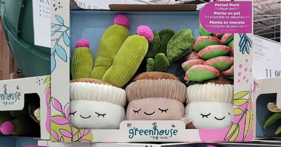 Greenhouse Plant Plushes 3-Pack Only $18.99 at Costco – No Green Thumb Required!