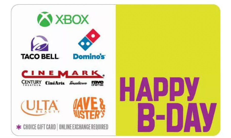 gift card to dave & busters dominos & more