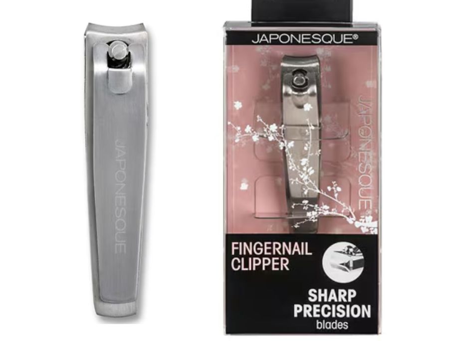 japonesque nail clipper and packaging next to each other on white background
