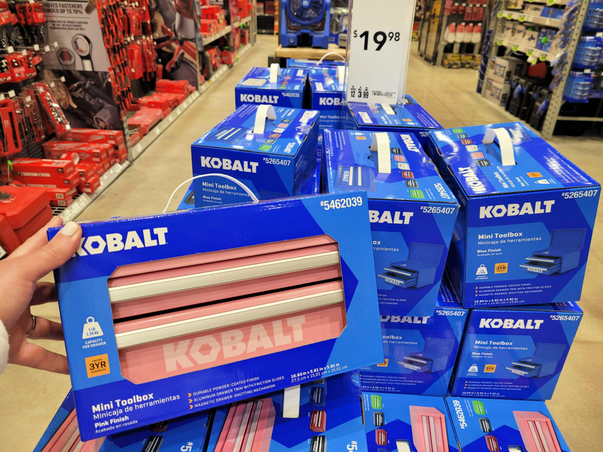 Kobalt mini tool boxes at Lowe's