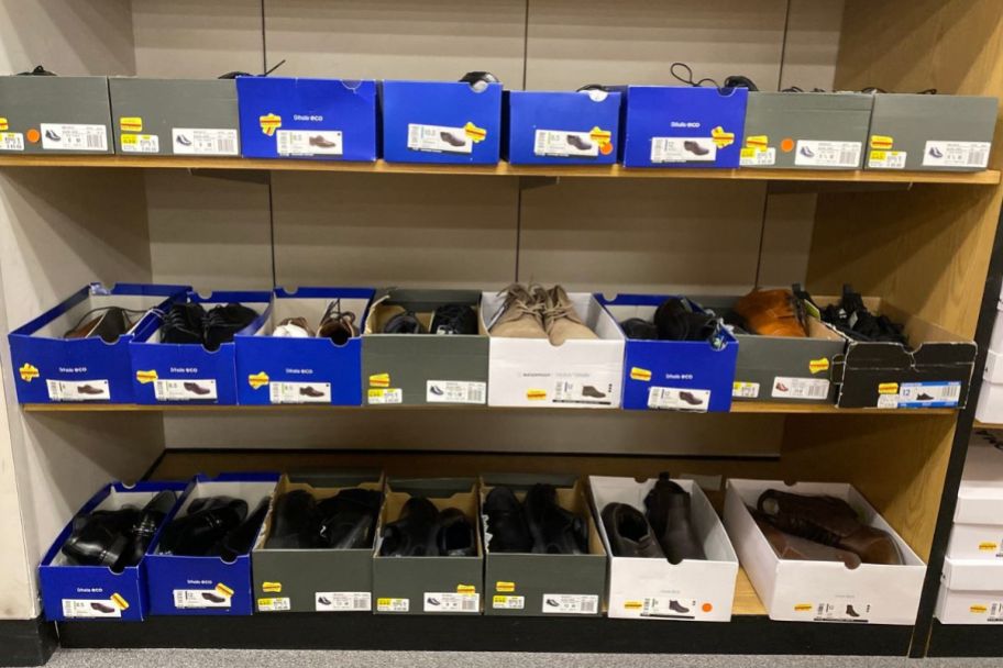 kohl's mens clearance shoes on store shelves