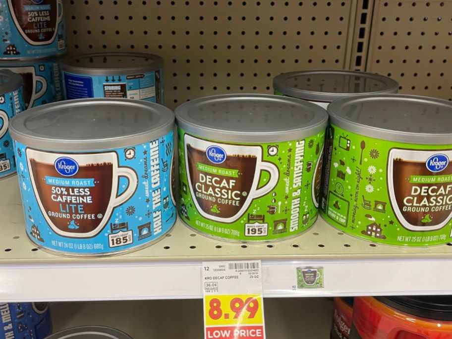 kroger coffee canisters on shelf