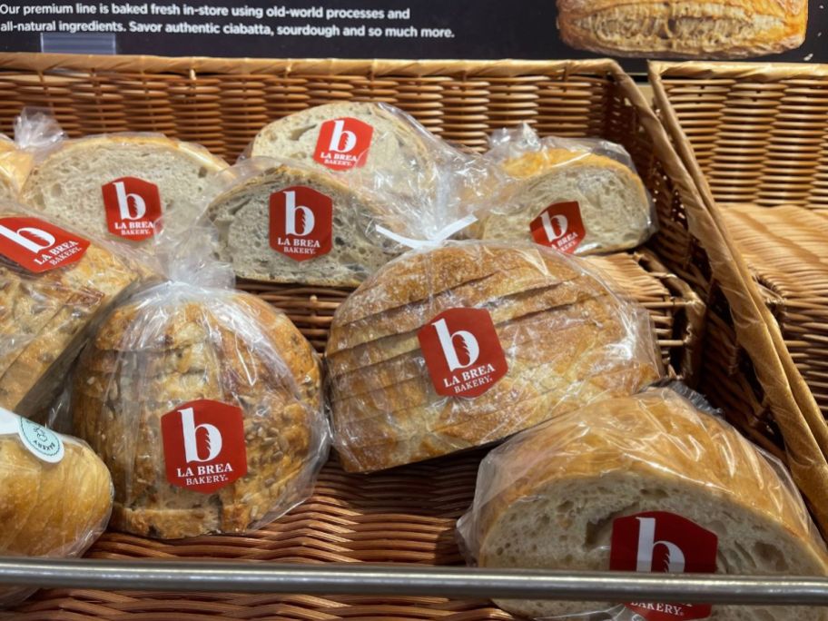 la brea bakery bread on store shelf