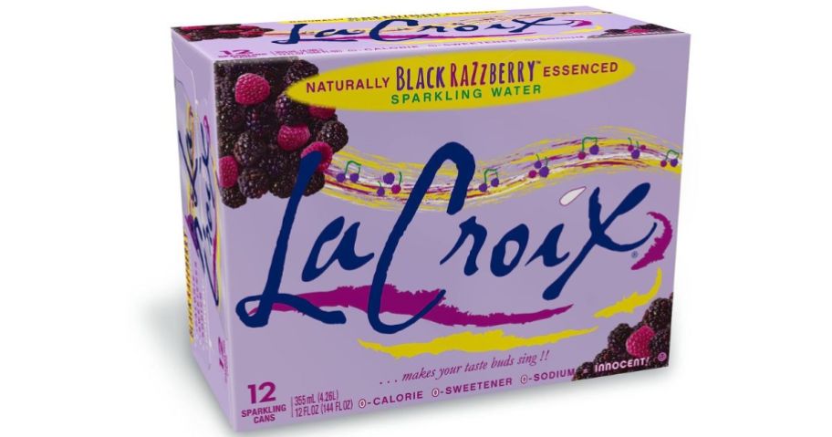 lacroix 12 pack of sparkling water on white background
