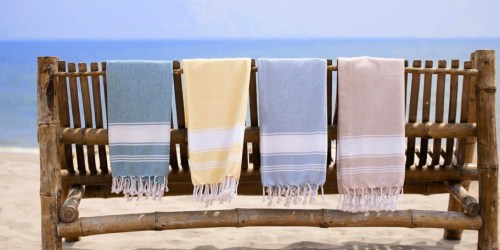 Oversized Cotton Beach Towels 2-Pack Only $11 on Amazon | Hundreds of 5-Star Ratings