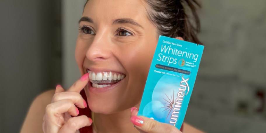 Stack Savings on Lumineux Whitening Strips on Amazon (Great for Sensitive Teeth!)