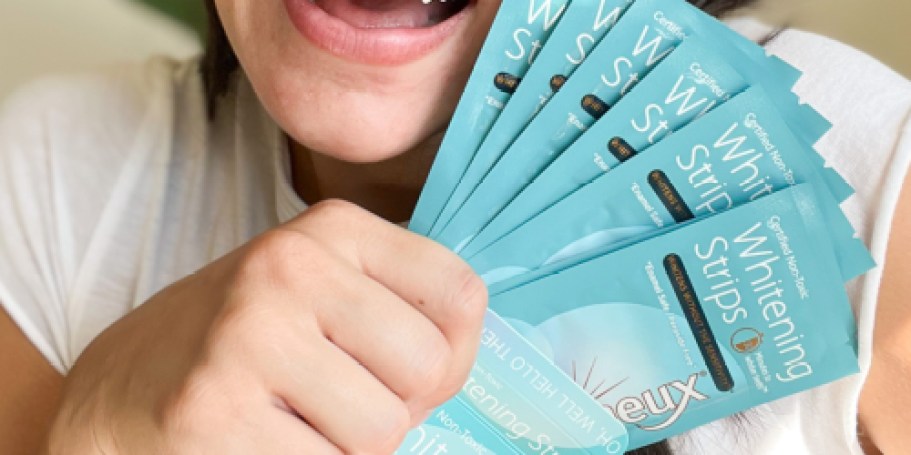 Lumineux Teeth Whitening Strips 21-Pack Just $26 Shipped on Amazon | Peroxide-Free Formula