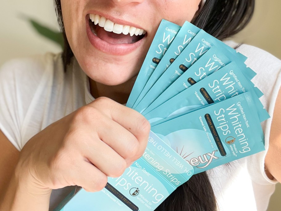 Lumineux Teeth Whitening Strips 21-Pack Just $26 Shipped on Amazon | Peroxide-Free Formula