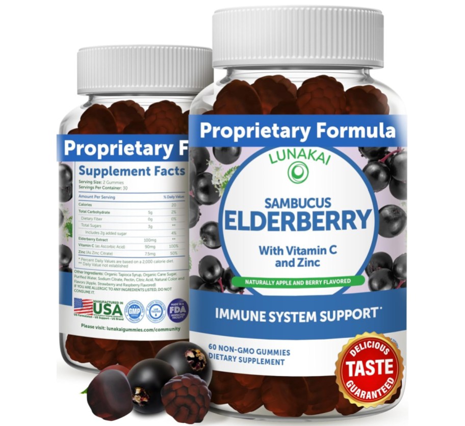 elderberry gummies in a bottle