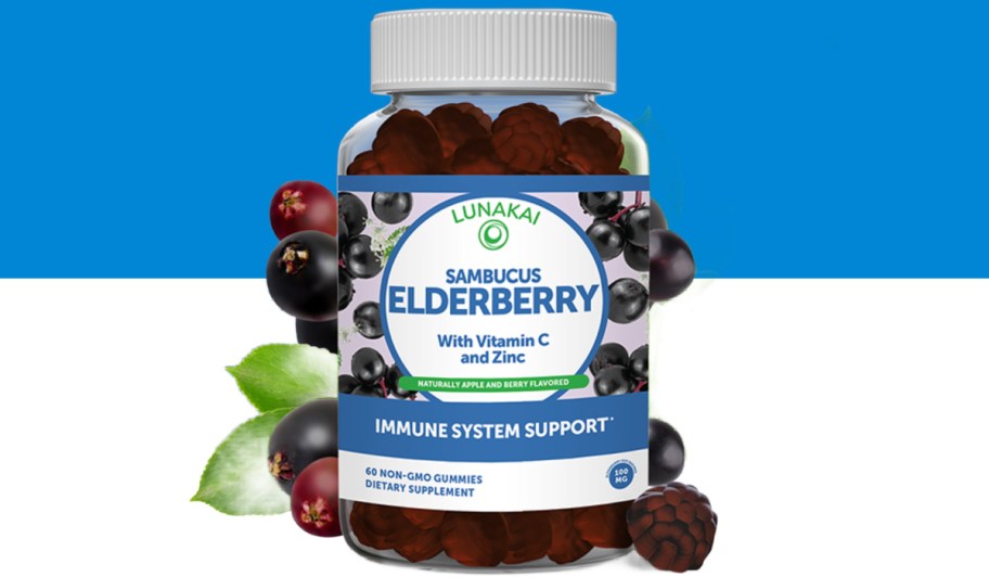 elderberry gummies in bottle