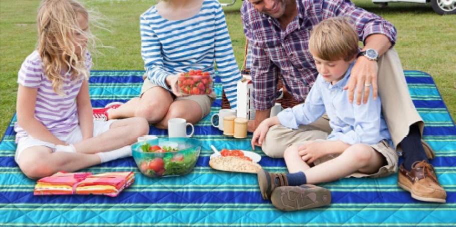 Water Resistant Outdoor Blanket w/ Carrying Handle Only $9.99 Shipped (Regularly $35)