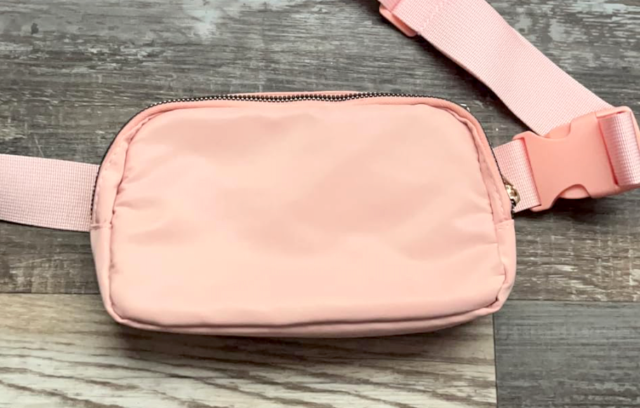 pink belt bag 
