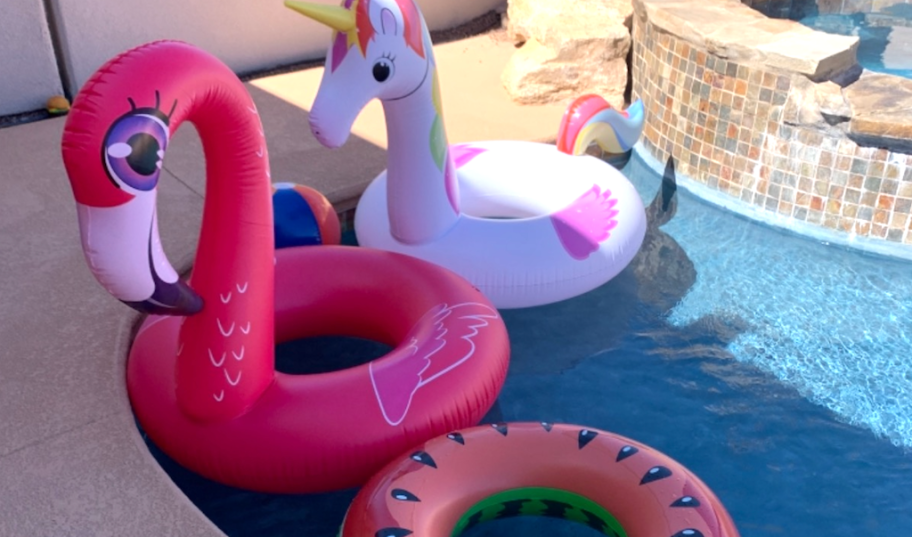 Pool Float 3-Piece Set Only $15.59 on Amazon | Includes Unicorn, Flamingo, & Watermelon Floats!