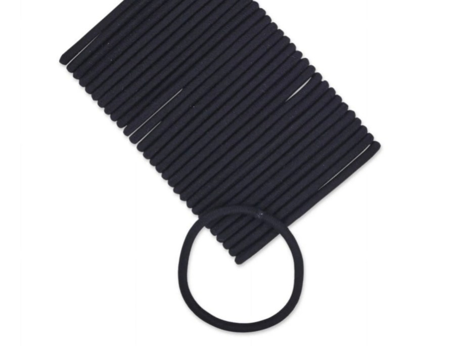 package of black hair ties