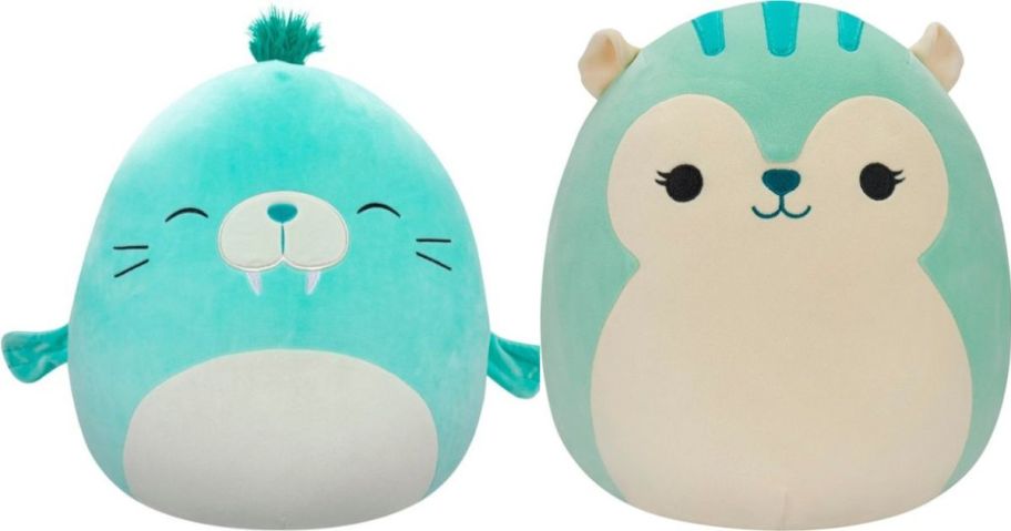 squishmallows walrus and squirrel stock images
