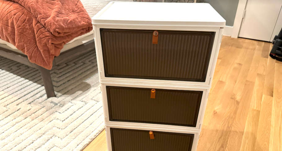 Rolling 4-Tier Stackable Storage Bin Only $19.95 Shipped for Prime Members (Reg. $49)