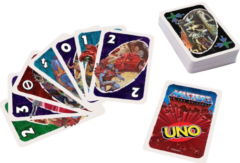 stock image of UNO Masters of the Universe Card Game