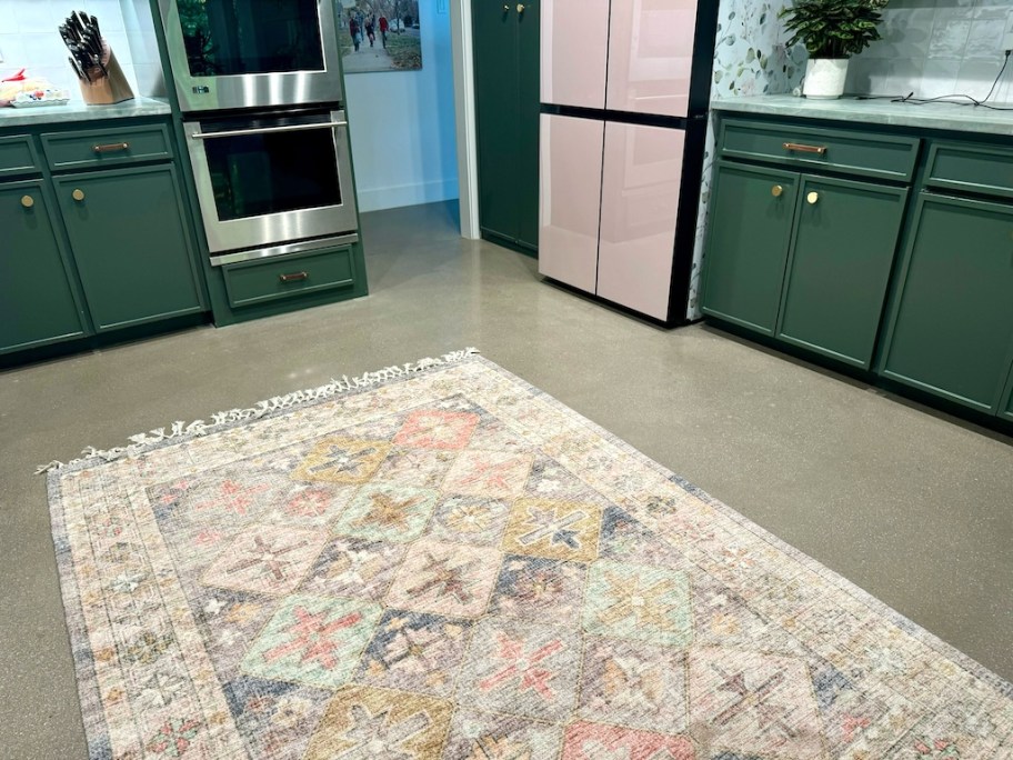 Target rug on kitchen floor 